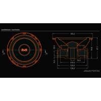 AMPIRE DVC subwoofer, 16.5cm/6.5, 4+4 ohms