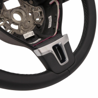 Retrofit kit for shift paddles for VW Sharan 7N1, delivery including new leather steering wheel