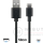 USB-A cable to USB-C connector, 0.5m, black