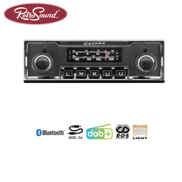 RETROSOUND "MOTOR-1DAB-1" DAB+ Complete Set "Europe" with Bluetooth