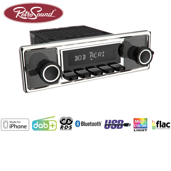 RETROSOUND "MOTOR-6DAB" DAB+ Komplett-Set "Becker Black" mit Zubehör