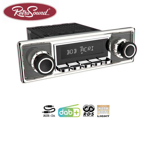 RETROSOUND "MOTOR-1DAB" DAB+ Komplett-Set "Becker Chrome" mit Zubehör