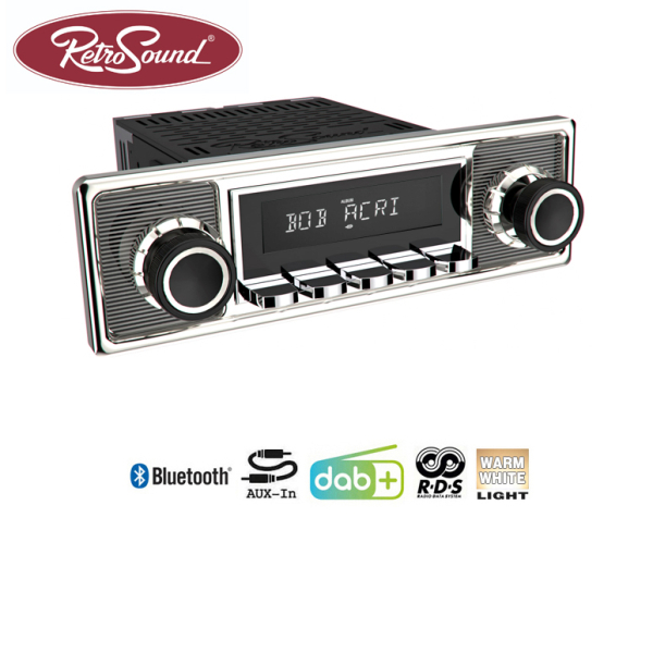 RETROSOUND "MOTOR-1DAB-1" DAB+ complete set "Becker Chrome" with Bluetooth®