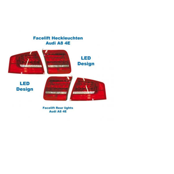 Facelift Heckleuchten LED original Audi A8 4E zur Umrüstung von USA Fahrzeugen