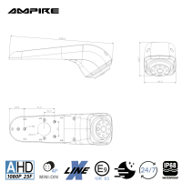 Retrofitset achteruitrijcamera inclusief aansluitinterface voor Volkswagen Crafter SY Facelift (inbedrijfstelling mogelijk zonder codering)