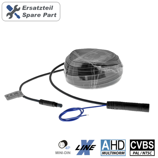 AMPIRE extension cable for X-LINE rear view cameras, 8m length