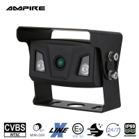 AMPIRE camera (CVBS), zwart, 125°, IP69K, montage aan de achterzijde, 10m kabel