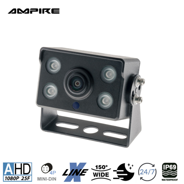 AMPIRE Mini opbouw achteruitrijcamera (AHD) 137°, 10m kabel