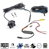 AMPIRE Mini-achteruitrijcamera (CVBS), 195° [NIEUWE VERSIE]