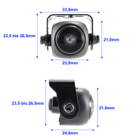 AMPIRE Mini-achteruitrijcamera (CVBS), 195° [NIEUWE VERSIE]