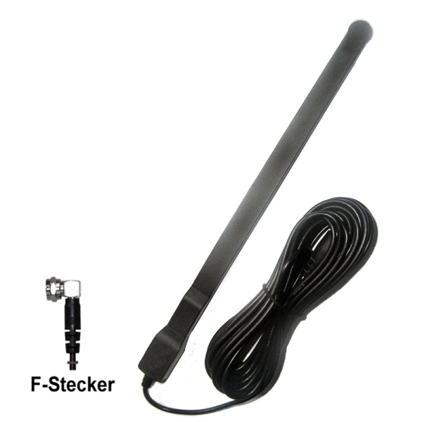 AMPIRE DVB-T/DAB+ actieve antenne met 20dB versterking, F-connector
