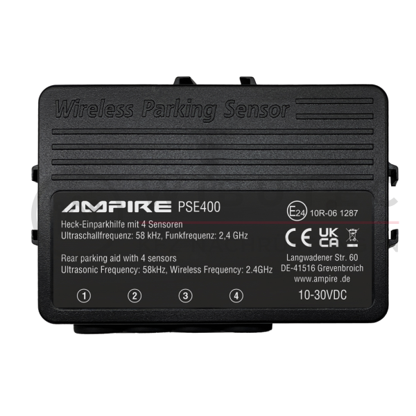AMPIRE parking aid for rear bumper, matt black, flush...