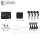AMPIRE parking aid for front bumper, GPS controlled, matt black, flush mounting