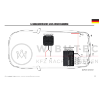 AMPIRE Rear Parking Assistance, 4-sensor, Matte Black, Front and Undermount Installation, Waterproof
