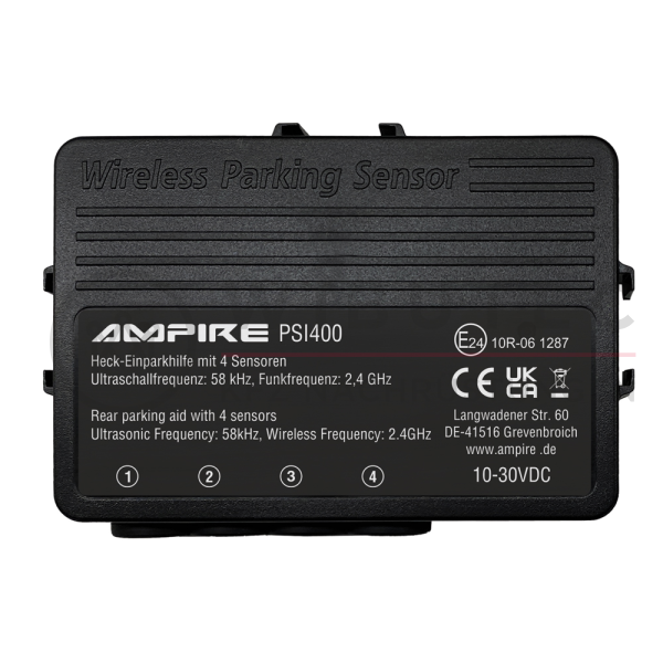 AMPIRE parking aid for rear bumper, matt black, rear...
