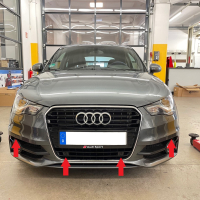 AUDI A1 8X Nachrüstsatz Einparkhilfe vorne mit optischer Darstellung