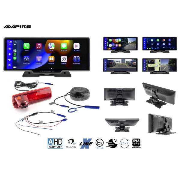 Nissan NV300 retrofitkit achteruitrijcamera, Apple CarPlay®, Android Auto en dashcam in één set