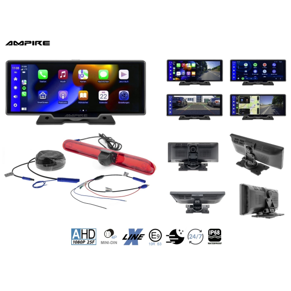 PEUGEOT Traveller retrofit kit rear view camera, Apple CarPlay®, Android Auto and dashcam in one set