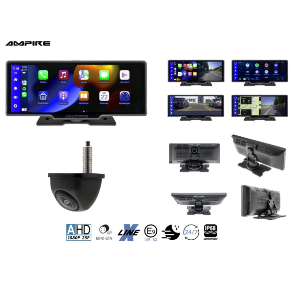 Mercedes Sprinter W907 W910 retrofitkit achteruitrijcamera, Apple CarPlay®, Android Auto en dashcam in één set