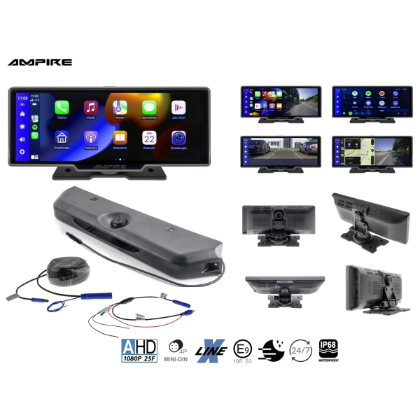 Iveco Daily 6 2014-2022 retrofitkit achteruitrijcamera, Apple CarPlay®, Android Auto en dashcam in één set