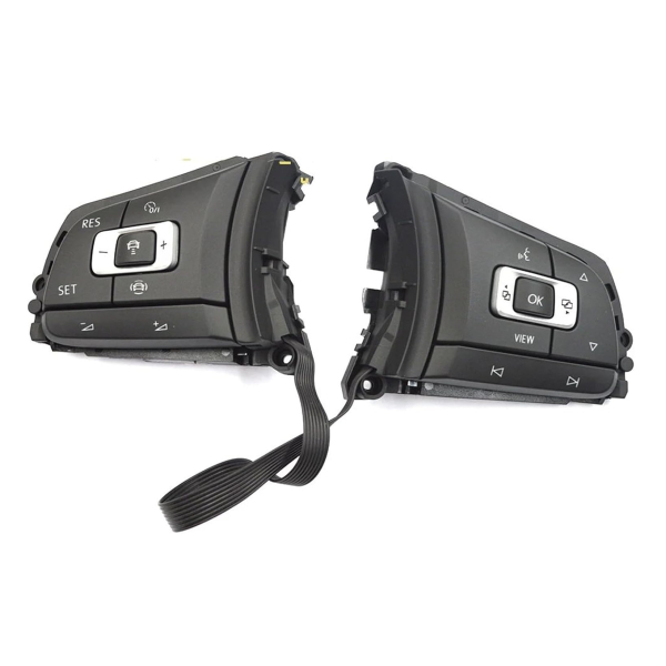 Originele VW stuurwielknoppen 5G0959442AE ICX met ACC en assistentieknop voor multifunctioneel sportstuur (zonder aansluiting voor schakelpaddles)