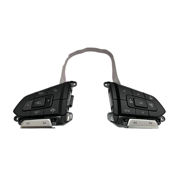 Originele VW stuurwielknoppen 3G0 959 442 AC VJA met schakelpaddles, GRA en snelheidsbegrenzer voor verwarmd multifunctioneel stuurwiel