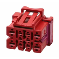 Plug flat contact housing with contact locking...