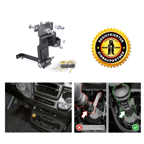Bear-Lock versnellingspookvergrendeling voor Fiat Ducato III (250, 290, 295) vanaf 2021, achteruitversnelling vooruit (nieuw versnellingspookontwerp)