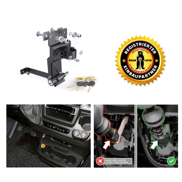 Bear-Lock versnellingspookvergrendeling voor Fiat Ducato III (250, 290, 295) vanaf 2021, achteruitversnelling vooruit (nieuw versnellingspookontwerp)
