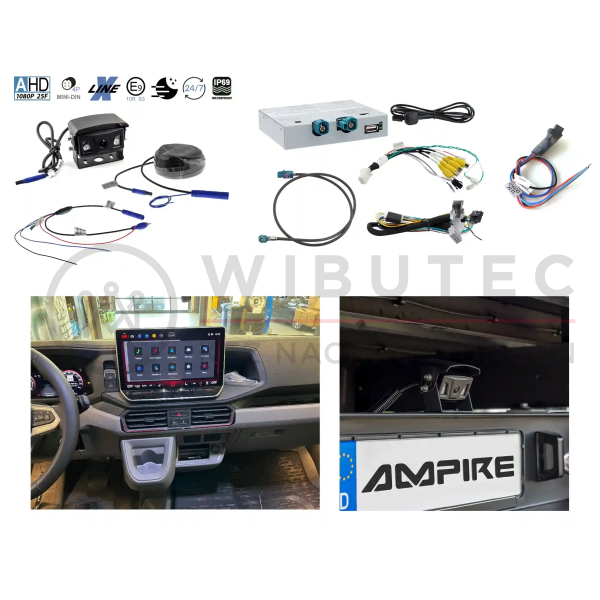 Retrofit kit rear view camera including connection interface for Volkswagen Crafter SZ Pritsche Facelift (commissioning possible without coding)