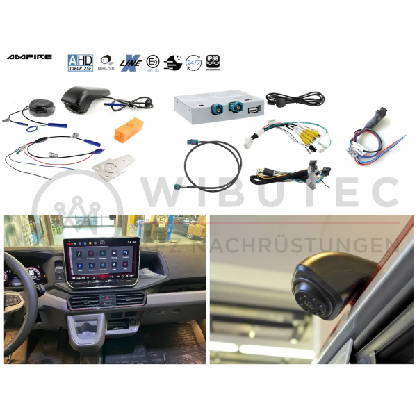 Retrofitset achteruitrijcamera inclusief aansluitinterface voor MAN TGE Facelift (inbedrijfstelling mogelijk zonder codering)