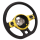 Origineel Volkswagen multifunctioneel stuurwiel voor VW Kever 5C met gele hoes, onderdeelnummer 5C0419091AG B1B