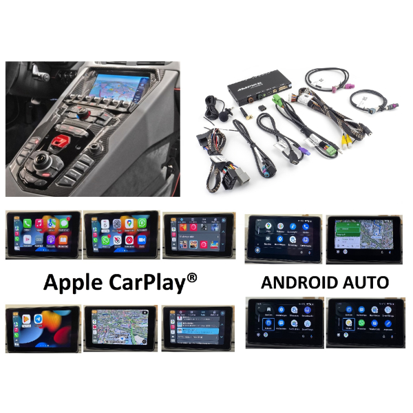 Apple CarPlay® und Android Auto für Lamborghini Aventador 2011 bis 2022, volle Smartphone-Integration