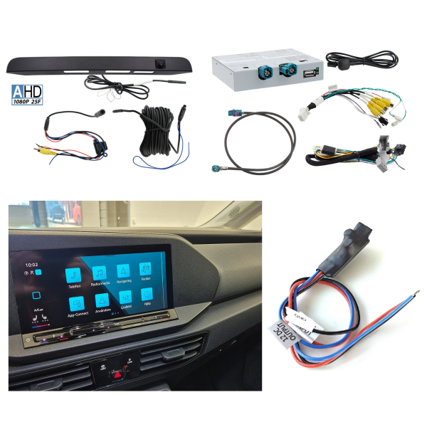 Nachrüstsatz Rückfahrkamera inkl. Anschlussinterface für Ford Tourneo Connect mit Flügeltüren (Inbetriebnahme ohne Codierung möglich)