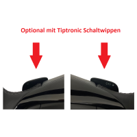 Nachrüstset Leder - Multifunktionslenkrad für VW T6 inkl. Geschwindigkeitsregelanlage über Lenkrad, Nahtfarbe moonrock grey