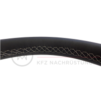 Nachrüstset Leder - Multifunktionslenkrad mit Schaltwippen für VW T6 inkl. Geschwindigkeitsregelanlage über Lenkrad, Nahtfarbe moonrock grey