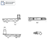 AMPIRE-camera (CVBS), voor Volkswagen T5, T6 en T6.1 met vleugeldeuren tot productiedatum 14.03.2022