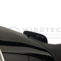 Retrofitset Tiptronic schakelpaddles op het stuur voor VW T6 tot modeljaar 2019, stuurwiel met zwarte stiksels
