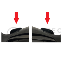 Retrofitset Tiptronic schakelpaddles op het stuur voor VW T6 tot modeljaar 2019, stuurwiel met zwarte stiksels