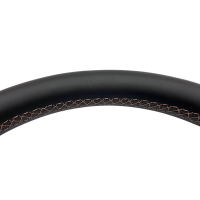 Original VW leather steering wheel for VW Sharan 7N, Caddy SA and Polo 6C, stitching color truffle