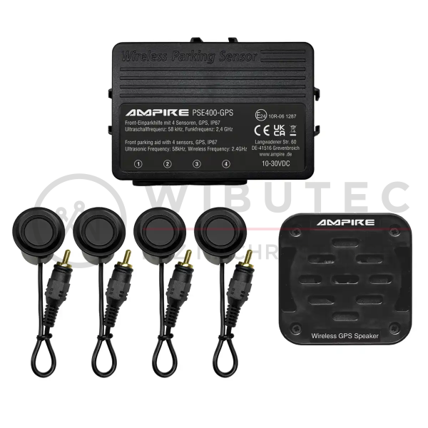 AMPIRE parking aid for front and rear bumpers, GPS...