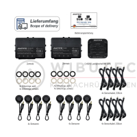 AMPIRE parking aid for front and rear bumpers, GPS controlled, matt black, flush-mounted