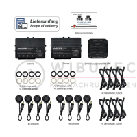 AMPIRE parking aid for front and rear bumpers, GPS controlled, matt black, flush-mounted