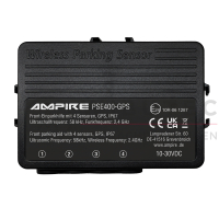AMPIRE parking aid for front and rear bumpers, GPS controlled, matt black, flush-mounted