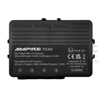 AMPIRE parking aid for front and rear bumpers, GPS controlled, matt black, flush-mounted