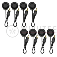 AMPIRE parking aid for front and rear bumpers, GPS controlled, matt black, flush-mounted