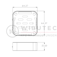 AMPIRE parking aid for front and rear bumpers, GPS controlled, matt black, flush-mounted