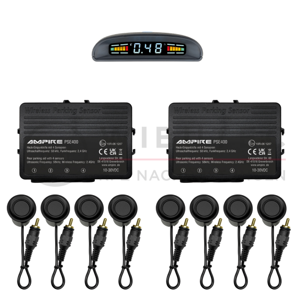 AMPIRE parking aid for front and rear bumpers, GPS...