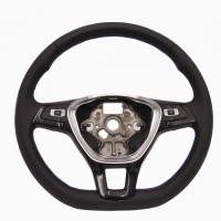 Uitbreidingsset afgevlakt leer - multifunctioneel stuur met schakelpaddles voor VW T6 (complete set voor het achteraf inbouwen van voertuigen met kunststof stuur) -nee, GRA-uitbreidingsset bestellen (bediening via multifunctioneel stuurwiel)