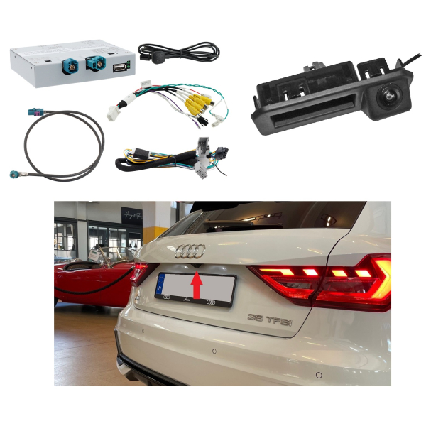 Retrofitset achteruitrijcamera inclusief aansluitinterface voor A1 GB (inbedrijfstelling mogelijk zonder codering)
